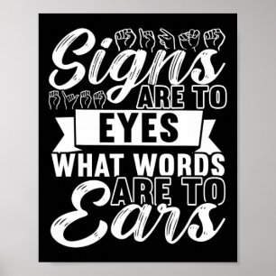 認識度Asl手話アメリカ手話 ポスター