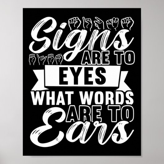 認識度Asl手話アメリカ手話 ポスター (正面)