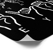 認識度Asl手話アメリカ手話 ポスター (角)