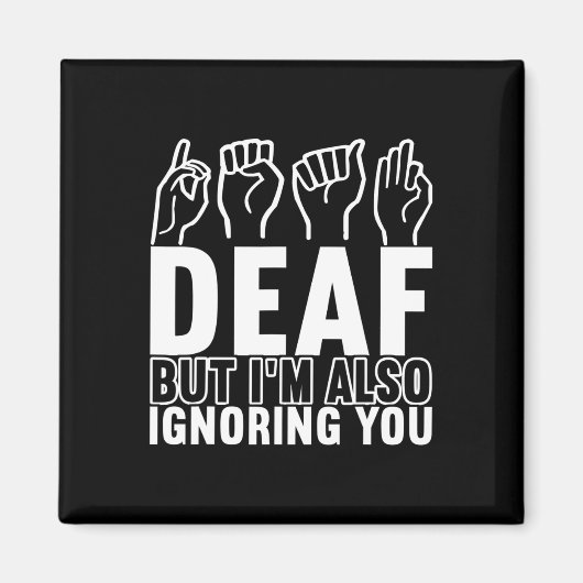 認識度Asl手話アメリカ手話 マグネット (正面)