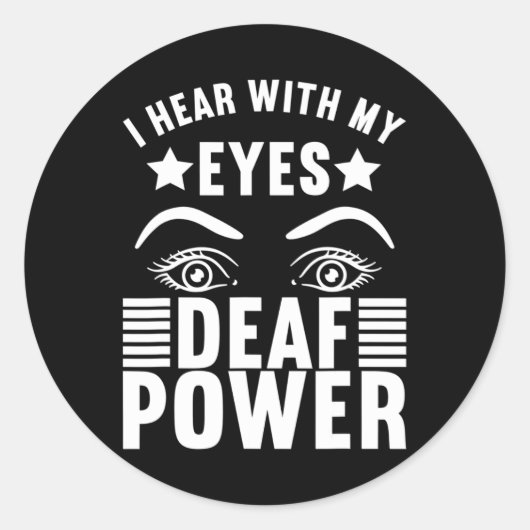 認識度Asl手話アメリカ手話 ラウンドシール (正面)