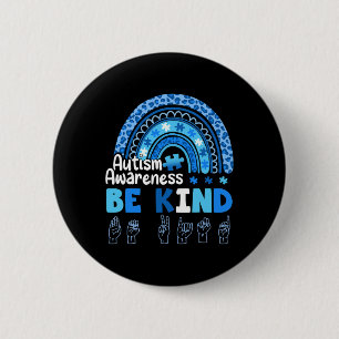 認識度Be Kind Asl手指言語 缶バッジ