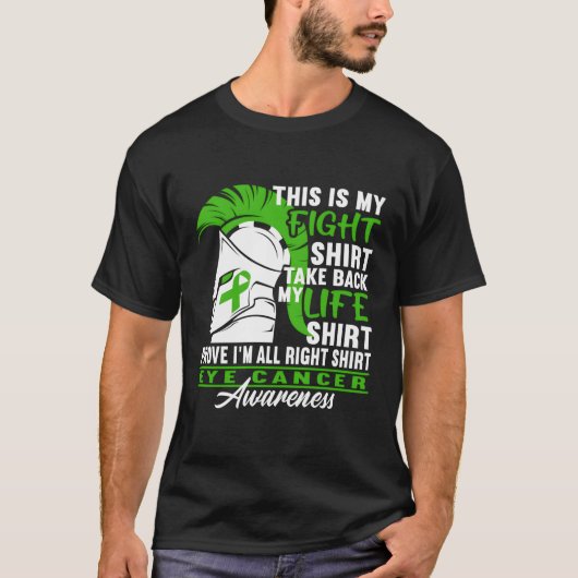認識度Figh I眼黒色腫眼がん Tシャツ (正面)