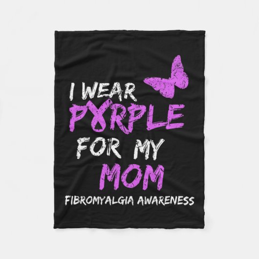 認識度I衣服パープル母のために4 フリースブランケット (正面)