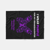 認識度i衣服パープル私の孫娘 フリースブランケット (正面(横))