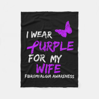 認識度I衣服パープルfor妻1 フリースブランケット