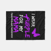 認識度I衣服パープルfor My Mama 5 フリースブランケット (正面(横))