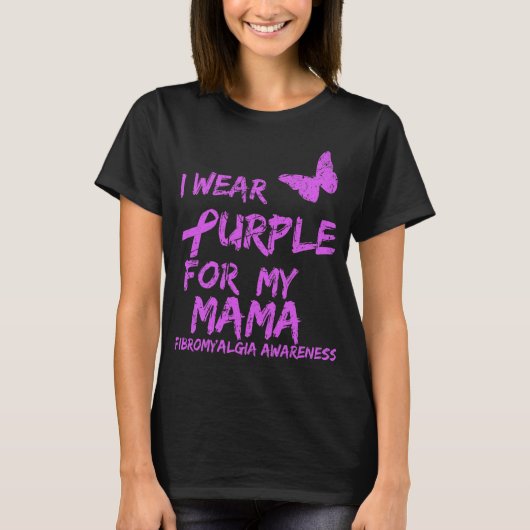 認識度I衣服パープルfor My Mama 6 Tシャツ (正面)