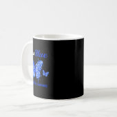 認識度I衣服ブルーバタフライ コーヒーマグカップ (正面左)