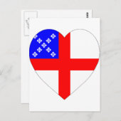 認識部旗ハート ポストカード (正面/裏面)