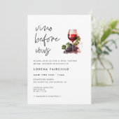 誓いのモダン前のミニマルなヴィノ 招待状 (スタンド正面)
