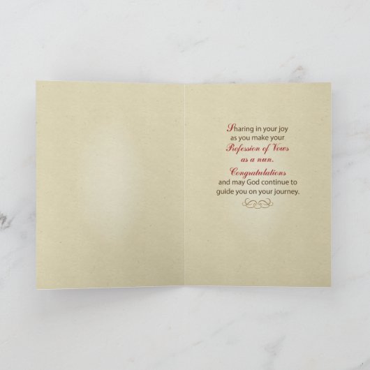 誓いの修道職おめでとう華美カラス カード (内部)