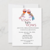 誓いの前にエレガントなヴィーノ ブライダルシャワーの招待状 招待状 (正面)