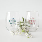 誓いの前にワイン ワインカントリー バチェロレッテパーティー ステムなしワイングラス