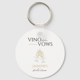 誓いの前にヴィノ　ホワイト フラワーブライダルシャワーフェイバー キーホルダー