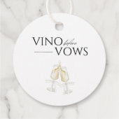 誓いの前にヴィノ　ホワイト フローラル ブライダルシャワー フェイバータグ (裏面)