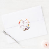 誓いの前にヴィノ ワイナリー ブライダルシャワーのお favors ラウンドシール (封筒)