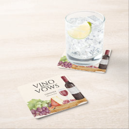 誓いの前にヴィノ【Vino】シャルキュテリーボード ブライダルシャワー スクエアペーパーコースター