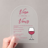 誓いの前にヴィーノ結婚は歓迎パーティー アクリル招待状 (インサイチュ (ポータブル))