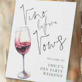 誓いの前にヴィーノ ウェルカム ヘン パーティー ウィークエンド 台座サイン