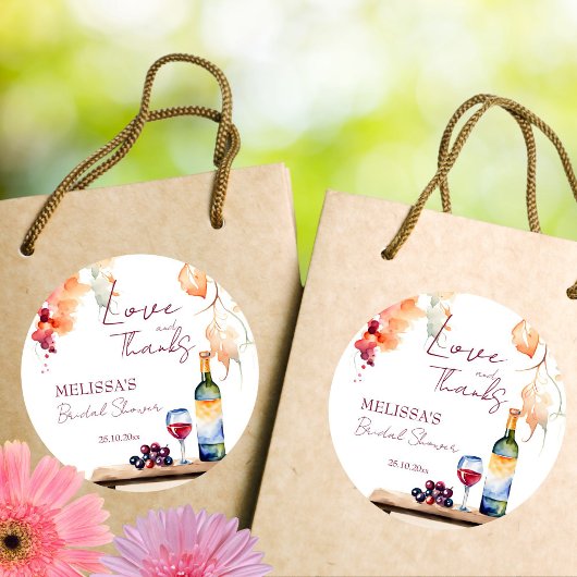 誓いの前にヴィーノ ワイナリー ブライダルシャワーのお favors ラウンドシール