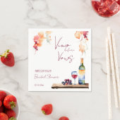 誓いの前にヴィーノ ワイナリー ブライダルシャワー プリント済み スタンダードカクテルナプキン (インサイチュ)