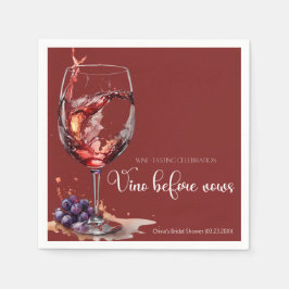 誓いの前にヴィーノ ワイン テイスティング ブライダル シャワー スタンダードカクテルナプキン