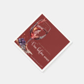 誓いの前にヴィーノ ワイン テイスティング ブライダル シャワー スタンダードカクテルナプキン (角)
