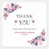 誓いの前にヴィーノ 感謝を込めて ブライダルシャワー スクエアシール (正面)