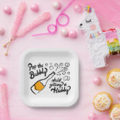 誓いの前に隠す：シャンパンバチェロレッテ ペーパープレート (パーティー)