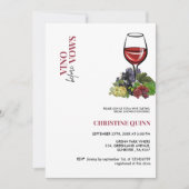 誓いの前のミニマリストVinoブライダルシャワーワイン 招待状 (正面)