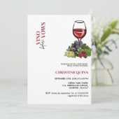 誓いの前のミニマリストVinoブライダルシャワーワイン 招待状 (スタンド正面)