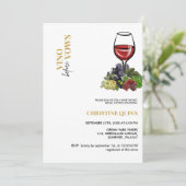 誓いの前のミニマリストVinoブライダルシャワーワイン 招待状 (スタンド正面)