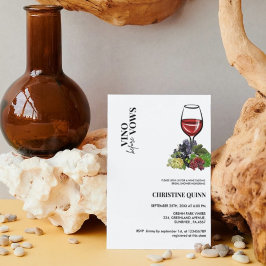 誓いの前のミニマリストVinoブライダルシャワーワイン 招待状