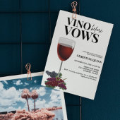 誓いの前のミニマリストVinoブライダルシャワーワイン 招待状