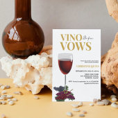 誓いの前のミニマリストVinoブライダルシャワーワイン 招待状