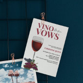 誓いの前のミニマリストVinoブライダルシャワーワイン 招待状