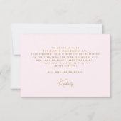 誓いの前のヴィノ・エレガント・ウォータカラー・ブライズシャワー サンキューカード (裏面)