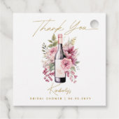 誓いの前のヴィノ・エレガント・ウォータカラー・ブライズシャワー フェイバータグ (裏面)