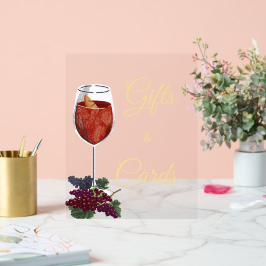 誓いの前のヴィーノブライダルシャワーギフト&カード アクリルサイン (ウェディング)