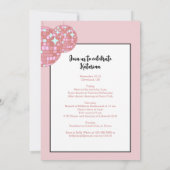 誓いの前の最後のニャン ディスコキャット ブライズメイドパーティ 招待状 (裏面)