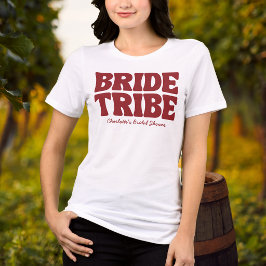 誓いの前の気まぐれなヴィノ ブルゴンディー ブライズシャワー トライブレンドＴシャツ