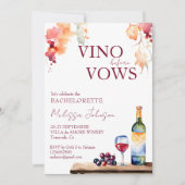 誓いの前のVinoワイナリーバチェロレッテテンプレート 招待状 (正面)