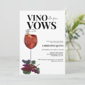 誓いの前エレガントにヴィーノブライダルシャワーワイン 招待状 (スタンド正面)