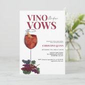 誓いの前エレガントにヴィーノブライダルシャワーワイン 招待状 (スタンド正面)
