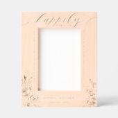 誓いの後の幸結婚福なフローラ レーザー彫刻フレーム (正面)