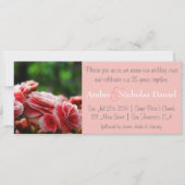 誓いの更新と25周年:ピンクカーネーション 招待状 (正面)