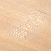 誓いの更新式　続編　結婚のお祝い アクリル招待状 (レイダウン)