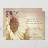 誓いの更新招待状 - ヒマワリ - ソフトエフェクト 招待状 (正面/裏面)