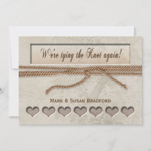 誓いの更新招待状 – 結び目を結ぶ 招待状 (正面)